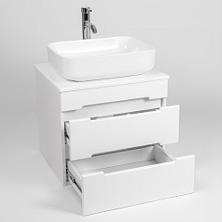 Viant Мебель для ванной Марсель 57 подвесная белая – фотография-10